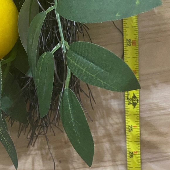 Black and White Checkered Bow with Lemons and Greenery swag - Picture 3 of 4